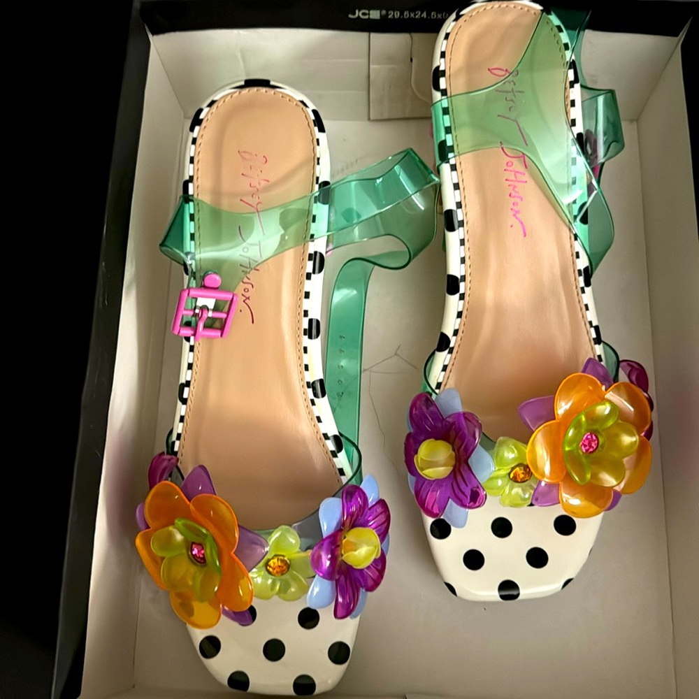 Betsey Johnson Floryn Teal Sandal with Heel